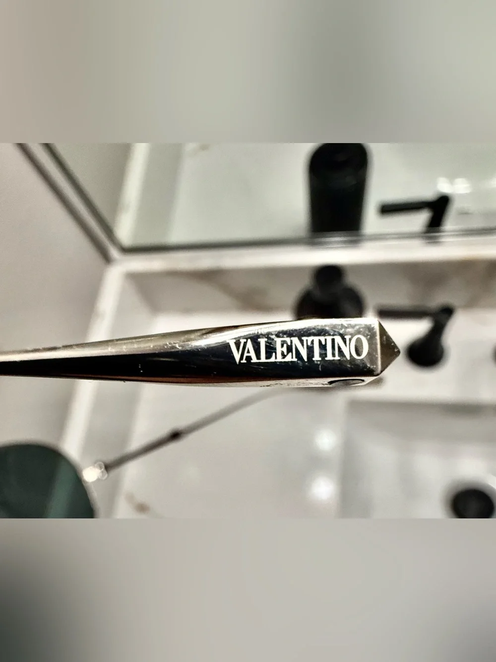 Valentino Silver Frame round Lens Women's Sunglasses 100% authentic please read